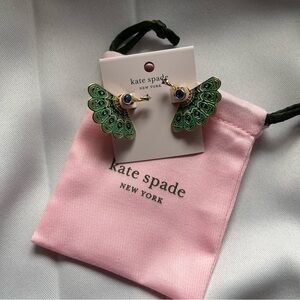 Kate Spade Peacock Full Plum earrings